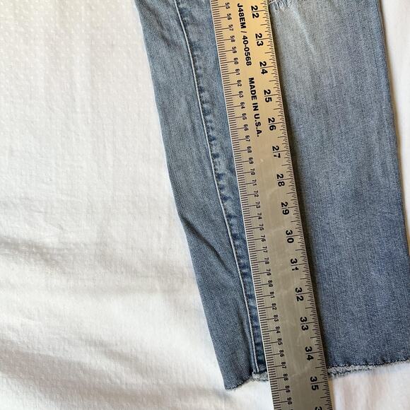 Torrid Women Jeans 16 Light Blue Denim Distressed Button 30" Inseam Ripped - Picture 7 of 12